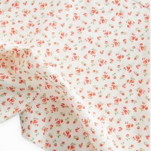 ZARA Kids | Cream | FLORAL LINEN ROMPER - Picture 5 of 8